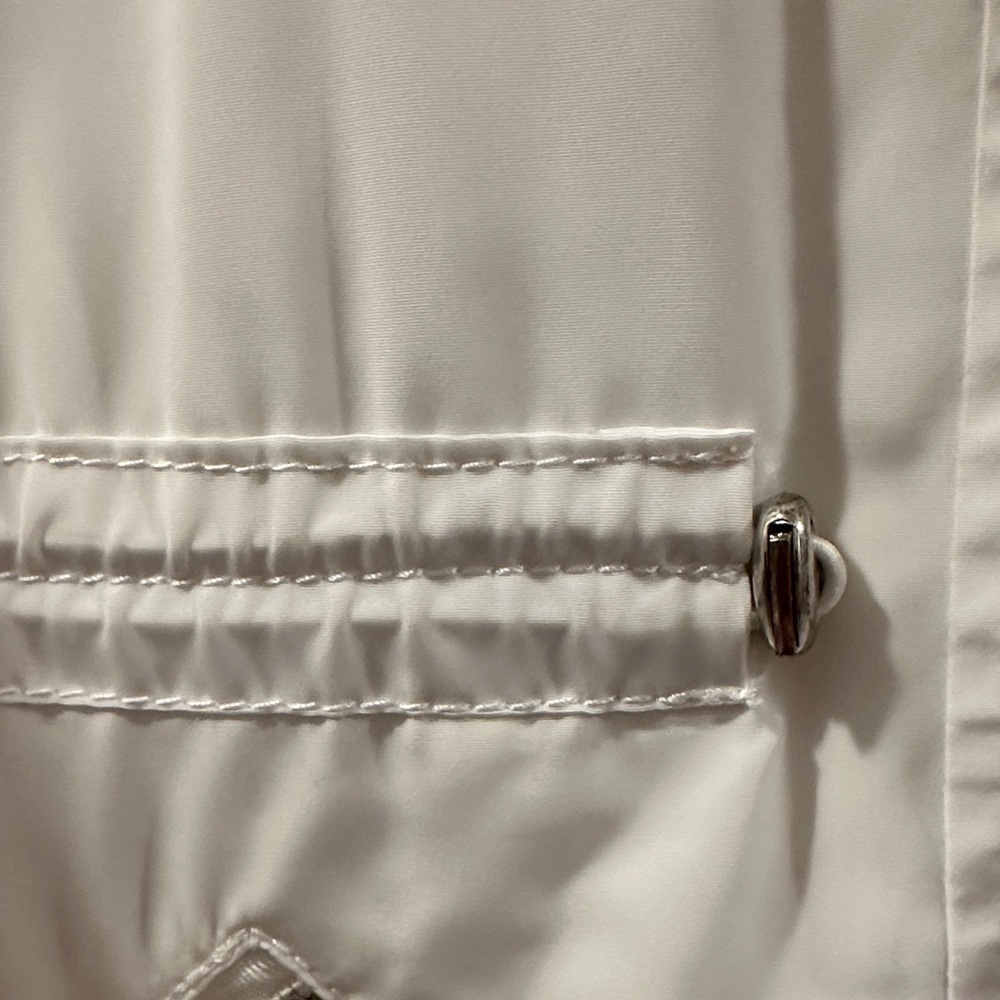 VINCE CAMUTO Cream/Off-White Hooded Utility Jacket Sz M Quality Feminine Classic - Picture 8 of 15